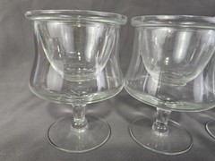 3 Clear Glass Seafood Shrimp Cocktail Caviar Fruit Chiller Glasses W/ Insert 💙