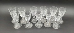 Waterford Crystal KYLEMORE Pattern Lot of 11 Cordial Glasses