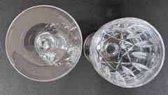 PAIR WATERFORD DEEP CUT IRISH CRYSTAL KILDARE 5 7/8″ WHITE WINE GOBLET GLASSES