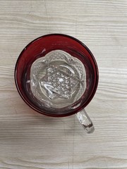EAPG Duncan and Miller Button Arches Ruby Stain glass cup mug 1897