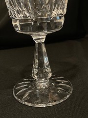 VTG Waterford Kylemore Water Wine Goblets Crystal Glass 6-3/4” Signed Old Mark