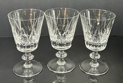 Val St. Lambert STATE OXFORD Crystal Water Goblet (s) LOT OF 3 Vintage Signed