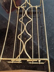 Vintage Rare Bar Set Libbey Frosted Golden Wheat 8 Glasses and one carrying tray