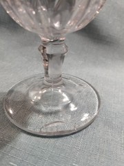 2 Vintage Early American Pattern Glass Flint Currier and Ives Goblet