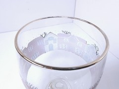 Libbey Winter Village Christmas Goblet 15 oz Holiday Stemmed Glass Main Street T