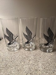 Vintage Highball Tumbler Glass With Canada Goose Design 1960’s Set Of 3