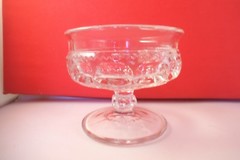 Vintage EAPG Tiffin Kings Crown Clear US Glass Champagne Tall Sherbet