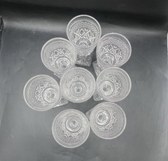 Imperial Glass Cape Cod Clear Goblets Set of 8 5.5” Diamond Point Water Wine