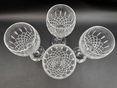 Set of 4 ~ Mikasa «COVENTRY» Lead Crystal ~ Wine Glasses ~ 8 3/4″ Tall