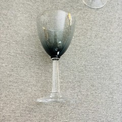 Vintage Gorham Blue Smoke Wine Glasses Set of 6 Smoky Gray Crystal Stemware