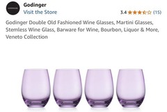 Venetto 4 Cristal Wine Glasses Steamless
