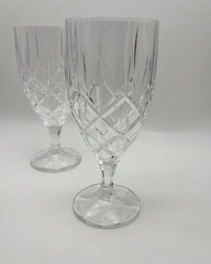 2 Vintage Gorham Crystal Lady Anne Ice Tea Glasses Tall Germany Discontinued
