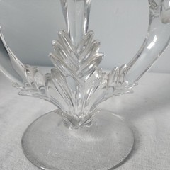 Duncan & Miller Crystal Grandee Pattern 3 Light Candlestick + Indiana Glass