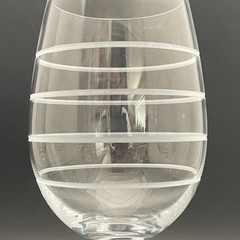 Mikasa Cheers Etched White Wine Glasses 6 Piece Made in China 8.75″ tall 16oz