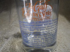 Vintage Gulf Gas & Oil Station Great Depression Years Glass Cup