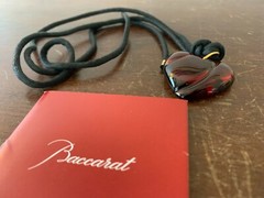 Baccarat Red Heart Crystal Necklace