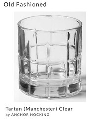 Lot Of 3 Anchor Hocking TARTAN PLAID (Manchester) 10.5oz Old Fashioned Glasses
