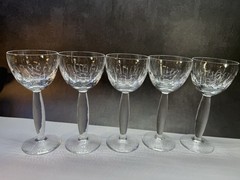 Gorgeous Coliseum by ATLANTIS Crystal Wine Toast Glasses/Goblets Rare 7 3/4” Gal