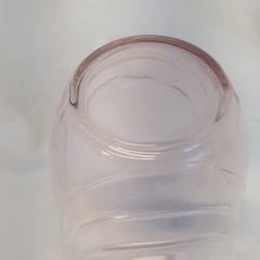 Set 2Libbey Glass PINK Drape Swag Design Flat Iced Tea Tumblers 6 1/8″ RARE