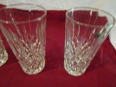 Gorham King Edward Highball Crystal Glasses with Textured Foot – Set of 4