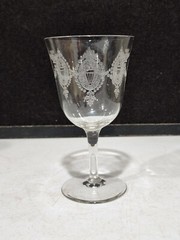 (1) MORGANTOWN CRYSTAL ADAM ETCH 730 STEM WATER GOBLET 6 1/8″ REPLACEMENT