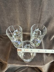 Corelle Shadow Iris Set Of 3 Vintage 12 Ounces Tumblers Glasses 5.5” High