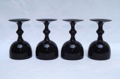 Carlo Moretti MCM Black & White Cordial Glasses VTG – Set of 4