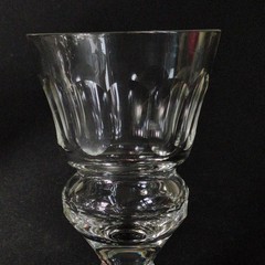 PONTARLIER ABSINTHE GLASSES w RESERVOIR, Cut Crystal, 5 1/2″, 8 Oz, FRANCE, 2PCS
