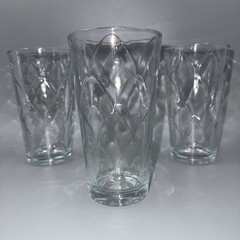 3 Libbey Fish Mermaid Scale Design “Cancun cooler” Tumblers 5.75″ X 3.25″ 16 oz