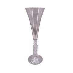 Vintage 2000 Millennium 10″ Crystal Flute Champagne Clear Glass Y2K Rare