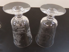 Fostoria Willow Pattern 4 1/2″ Juice Glasses & 5 3/4″ Water Glasses Footed – 5
