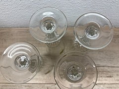 Vtg Set Of 4 Meridien Luminarc Crystal Champagne Glasses 5.5oz Made In France