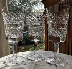 Cavan Crystal 7″ Wine Glass (3) Made in Ireland CAV3