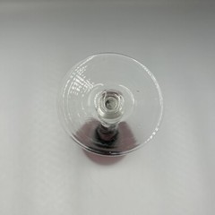 Amethyst Glass Optic Cordial Glasses Clear Ribbed Cord Rope Twisted Stem
