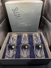 6 Vintage Cristal J.G. Durand Lead Crystal Tumblers Glasses Boxed