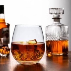 Stemless Wine Glasses Set of 12,16 OZ Stemless Wine Glass Cups,Clear Christmas
