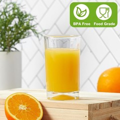 Durable 6-Piece Set of 5.5 oz Clear Juice Glasses – Stylish & Practical