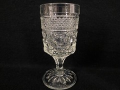 4 Vintage Anchor Hocking Wexford Wine Juice Goblets 5 3/8″ Tall Clear Glass