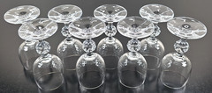 (8) Import Assoc Claudia Cordial Glasses Set Vintage Ball Stemware Bar Retro Lot