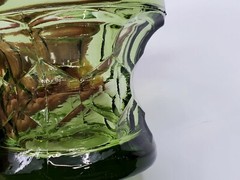 Set Of 5 Cambridge Glass Georgian Green avocado 9oz Flat Bottom Tumblers
