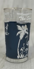 Florida The Sunshine State Wedgewood Blue 8oz Juice Glass 4-7/8″ Tall Vintage