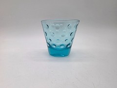 Vintage Hazel Atlas Old Fashion Hazel Atlas Barware Turquoise Capri Dot