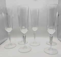 Saint George Glass Champagne Flutes 4 oz 8.5″ Tall Set Of 6