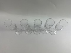 Lenox 8-1/2″ Cut Glass Crystal Flute Champagne Goblet set of 5 READ