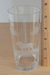 Queen Lace Crystal Kenyan African Lion 5.5″ Highball Tumbler Glass