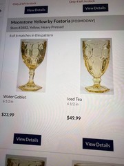 Vintage 1970-80s Moonstone Yellow by Fostoria 6.5″ Iced Tea goblet/s