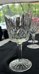 WATERFORD LISMORE 9oz Crystal Wine / Water Glasses Set Of 6 (six) 7 1/4” H