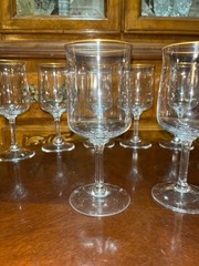 Set of 35 Lenox Crystal Glasses Intrigue Gold Trim 12 Wine 12 Water 11 Champaign
