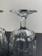 Set Of 4 Vintage Libbey Dura Tuff Clear Glass Stem Ware Winchester 8 oz 6.0”