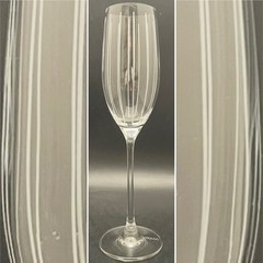 Mikasa Cheers Etched White 4pc Champagne Flutes/Wine Glasses China 9.75″t 8oz